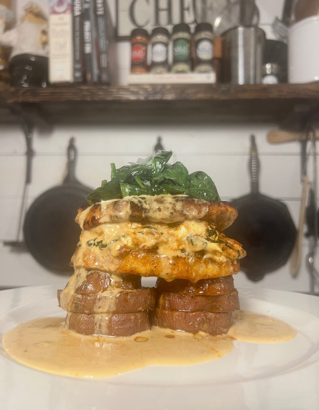 MaD Stuffed and Bronzed Pork Chops