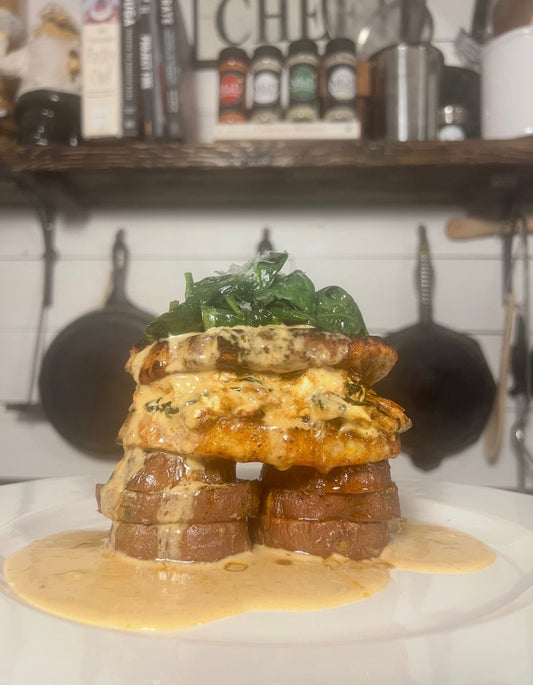 MaD Stuffed and Bronzed Pork Chops